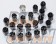 SSR Light Weight Wheel Lock & Nut Set Black 20pcs - M12X1.5