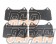 Project Mu Brake Pads Shim Set for 4Pistons x 4Pads Kits